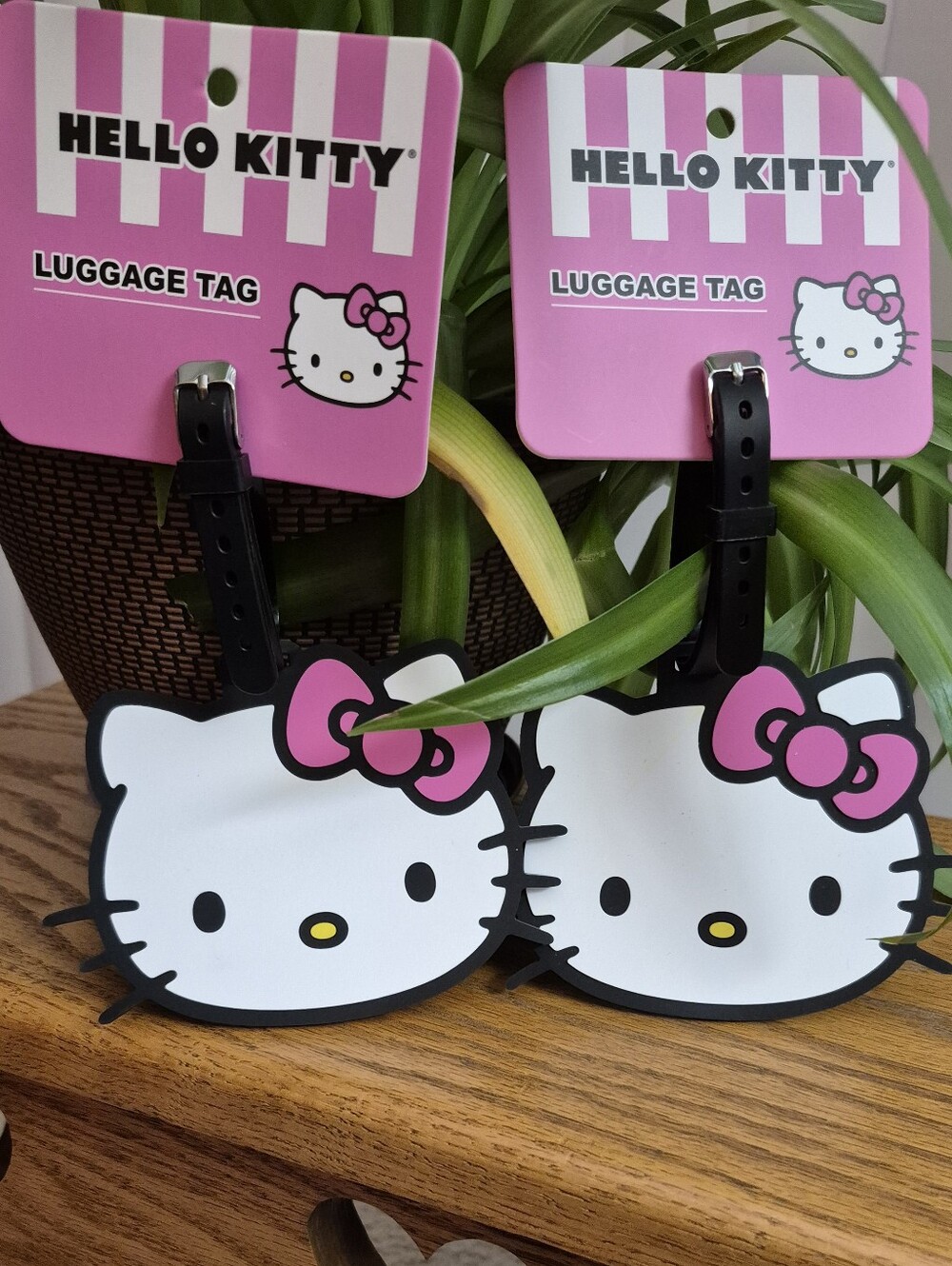 Hello Kitty Pink & White Face Luggage Tags - Set of 2